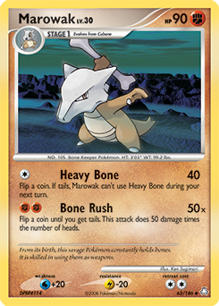 Pokemon Base Set 2 Uncommon Card #52/130 Marowak 