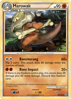 Uncommon Pokémon card Marowak 44/102 from Triumphant expansion