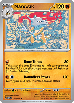 Marowak 105/165 Pokémon card from 151 for sale at best price