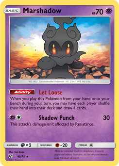 Marshadow 45/73 Pokémon card from Shining Legends for sale at best price
