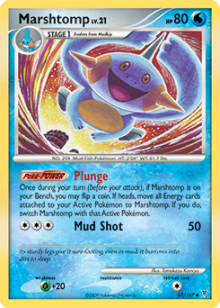 Uncommon Pokémon card Marshtomp 67/147 from Supreme Victors expansion