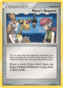 Mary's Request 86/115 Pokémon card from Ex Unseen Forces for sale at best price