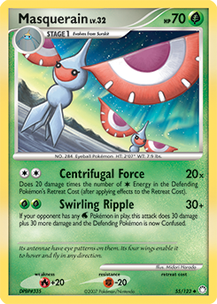 Masquerain 55/123 Pokémon card from Mysterious Treasures for sale at best price