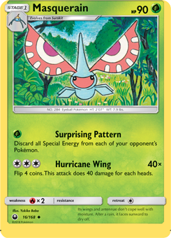 Uncommon Pokémon card Masquerain 16/168 from Celestial Storm expansion