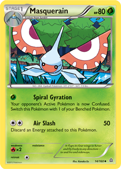 Masquerain 14/160 Pokémon card from Primal Clash for sale at best price