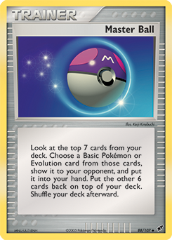 Carte Pokémon Peu commune Master Ball 88/107 de la série Ex Deoxys