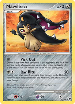 Rare Pokémon card Mawile 24/106 from Great Encounters expansion