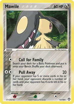 Carte Pokémon Mysdibule 17/108 de la série Ex Gardiens du Pouvoir en vente au meilleur prix