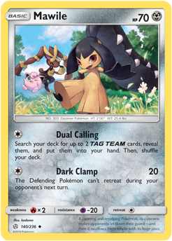 Mawile 140/236 Pokémon card from Cosmic Eclipse for sale at best price