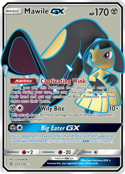 Full Art Pokémon Pokémon card Mawile GX 227/236 from Unified Minds expansion
