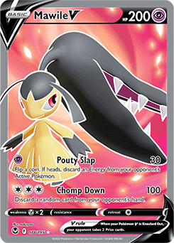 Full Art V Pokémon card Mawile V 178/195 from Silver Tempest expansion