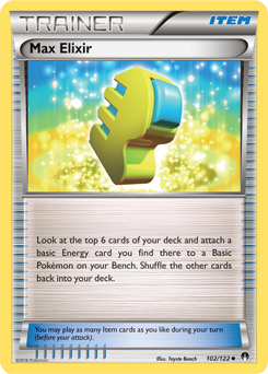 Uncommon Pokémon card Max Elixir 102/122 from Breakpoint expansion