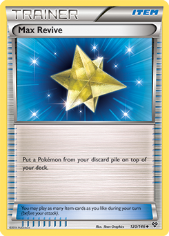 Uncommon Pokémon card Max Revive 120/146 from X&Y expansion