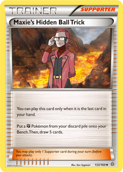 Maxie's Hidden Ball Trick 133/160 Pokémon card from Primal Clash for sale at best price
