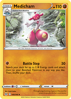 Medicham 100/196 Pokémon card from Lost Origin for sale at best price