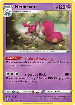 Medicham 073/195 Pokémon card from Silver Tempest for sale at best price