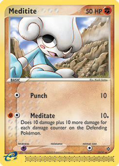 Carte Pokémon Peu commune Meditikka 37/97 de la série Ex Dragon