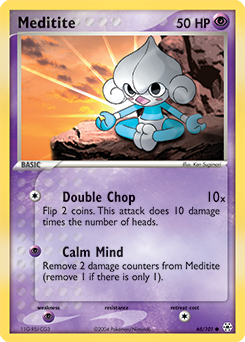 Meditite 65/101 Pokémon card from Ex Hidden Legends for sale at best price