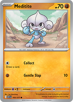 Meditite 103/217 Pokémon card from Ascended Heroes for sale at best price