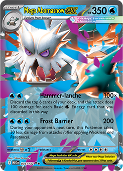 Double rare Pokémon card Mega Abomasnow ex 36/132 from Mega Evolution expansion