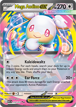 Mega Audino ex 172/217 Pokémon card from Ascended Heroes for sale at best price