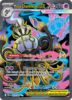 Ultra rare Pokémon card Mega Chandelure ex 99/84 from Pitch Black expansion