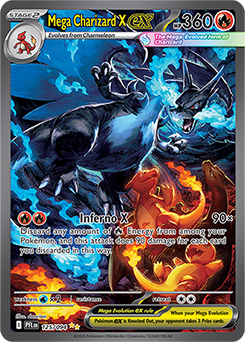 Special illustration rare Pokémon card Mega Charizard X ex 125/94 from Phantasmal Flames expansion