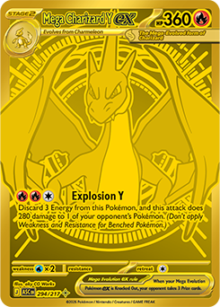Mega hyper rare Pokémon card Mega Charizard Y ex 294/217 from Ascended Heroes expansion