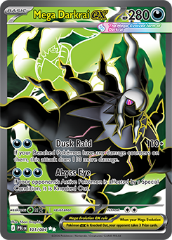 Carte Pokémon Ultra rare Méga Darkrai ex 101/84 de la série Nuit Noire