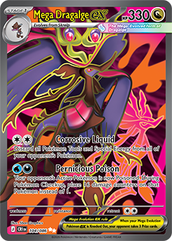 Carte Pokémon Ultra rare Méga Kravarech ex 104/86 de la série Chaos Ascendant