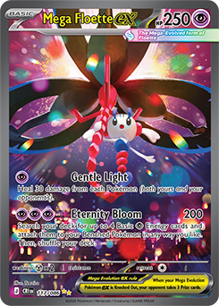 Carte Pokémon Illustration spéciale rare Méga Floette ex 117/86 de la série Chaos Ascendant