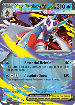 Double rare Pokémon card Mega Froslass ex 47/217 from Ascended Heroes expansion