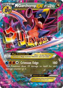 Promo Pokémon card Mega Garchomp EX XY168 from XY Promos expansion