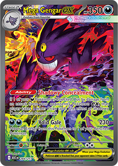 Special illustration rare Pokémon card Mega Gengar ex 284/217 from Ascended Heroes expansion