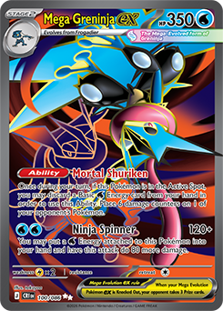Ultra rare Pokémon card Mega Greninja ex 100/86 from Chaos Rising expansion