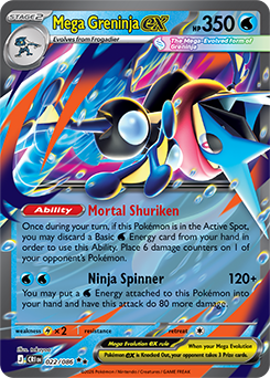 Double rare Pokémon card Mega Greninja ex 22/86 from Chaos Rising expansion