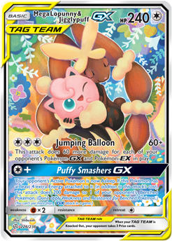 Mega Lopunny Jigglypuff GX 226/236 Pokémon card from Cosmic Eclipse for sale at best price