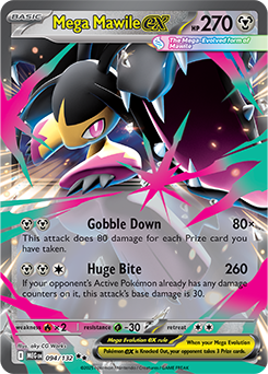 Double rare Pokémon card Mega Mawile ex 94/132 from Mega Evolution expansion