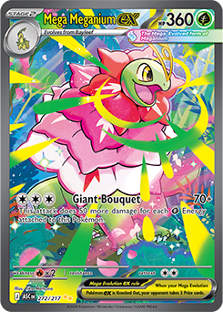 Special illustration rare Pokémon card Mega Meganium ex 272/217 from Ascended Heroes expansion
