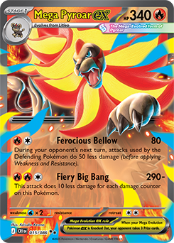 Carte Pokémon Double rare Méga Némélios ex 15/86 de la série Chaos Ascendant