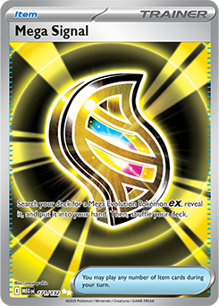 Ultra rare Pokémon card Mega Signal 171/132 from Mega Evolution expansion