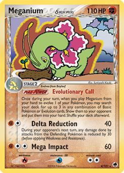 Carte Pokémon Meganium 4/101 de la série Ex Île des Dragons en vente au meilleur prix