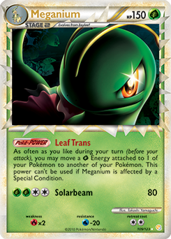 Meganium 109/123 Pokémon card from HeartGold SoulSilver for sale at best price