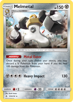 Melmetal 129/214 Pokémon card from Unbroken Bonds for sale at best price