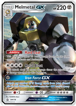Promo Pokémon card Melmetal GX SM178 from Sun and Moon Promos expansion