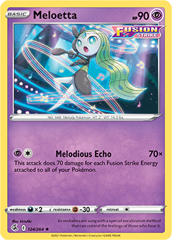 Meloetta 124/264 Pokémon card from Fusion Strike for sale at best price