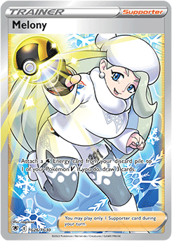 Full Art Trainer Pokémon card Melony TG26/TG30 from Astral Radiance expansion