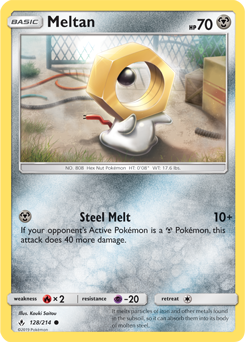 Meltan 128/214 Pokémon card from Unbroken Bonds for sale at best price