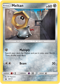 Promo Pokémon card Meltan SM177 from Sun and Moon Promos expansion