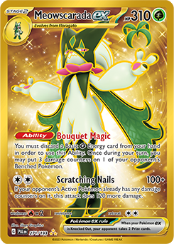 Hyper rare Pokémon card Meowscarada ex 271/193 from Paldea Evolved expansion